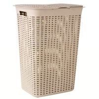 Cesto con tapa beige 46 x 35 x 64