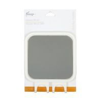 Espejo antiempañante blanco 16.5 x 16.5 cm