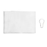 Cortina PEVA Anillos Decorados Blanca