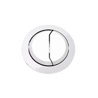 Botón cromado de 58 mm para descarga dual