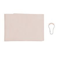 Cortina PEVA Anillos Decorados Crema