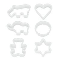 Set de figuras para galleta 6 piezas plástico