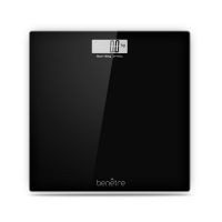 Báscula digital de cristal negra