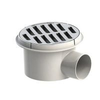 Coladera salida lateral rejilla inox