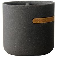 Portacepillo de piedra negro con café