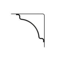 Soporte en arco de acero negro 25 x 25 cm