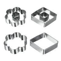 Set cortadores galletas 4 pzas acero inoxidable