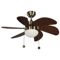 Ventilador 32" Benoni 6aspas 1luz bronce antiguo