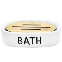 Jabonera cerámica blanco