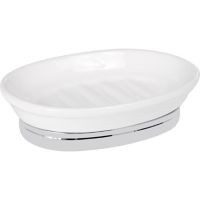 Jabonera York blanco cromo