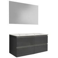 Mueble de baño Vega con espejo gris