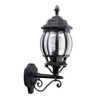 Arbotante Cannes 100W negro 1luz E27 metal IP44 50cm