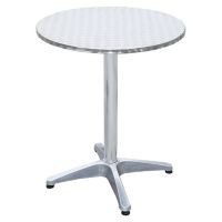 Mesa de aluminio redonda de 60x72cm con 4 patas