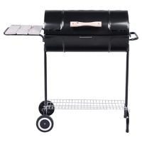 Asador de carbón 1/2 tambor con tapa