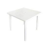 Mesa cuadrada blanca