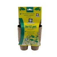 Maceta biodegradable fertil paquete con 18 pzas