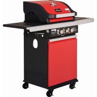 Asador de gas 2 quemadores y 1 quemador lateral