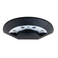 Empotrado abanico p/pasillo metal negro led 8W