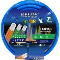 Manguera kelos color azul neon 1/2" 15m 4 capas