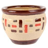 Maceta Ladrillo HV-297BR Café 17 x 12 cm
