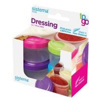 Set de contenedores para aderezo 35 ml plástico