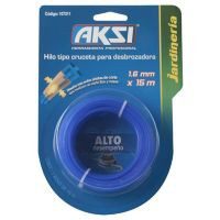 Hilo en cruceta para desbrozadora de 1.65 mm. x 15 m.