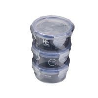 Set 3 herméticos clip 220 ml redondo