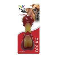 Juguete dental hueso sabor tocino mediano