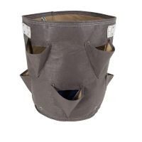 Huerto en bolsa de tela fresa gris 9 gal