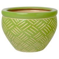 Maceta étnico verde 30x21