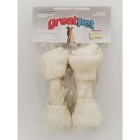 Hueso carnaza natural 7-8" con calcio 5 pzas