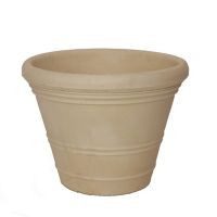 Maceta  doble pared plástico 177 ivory 28" deco int.ext