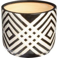 Maceta dinka blanco y negro 27x23cm