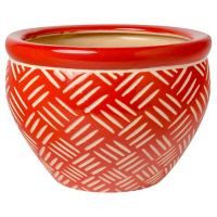 Maceta étnico rojo 23x16