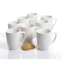 Set de tarros 8 piezas 12 oz porcelana cuadrado