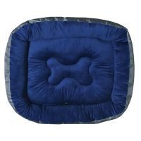 Cama tipo cuna cojín desmontable 50 x 67 cm azul gris