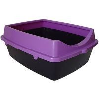 Arenero para gato con tapa morado