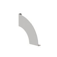 Soporte de acero Tirante curvo blanco 17 x 17 cm