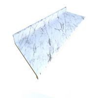 Cubierta ciega postformada nariz radial con respaldo calcutta marble semibrillante