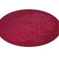 Mantel Redondo 1.80 Jacquard Rojo