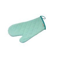 Guante 100% Algodón Rayas Blanco/Aqua