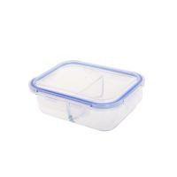 Contenedor vidrio 2 divisiones rectangular 640ml