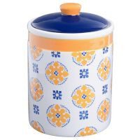 Frasco cerámica grande flores 13cm