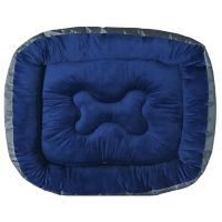 Cama tipo cuna cojín desmontable 62 x 82 cm azul gris