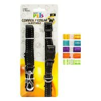Correa collar nylon c/bandas reflejantes chica