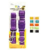 Correa collar nylon c/bandas reflejantes grande