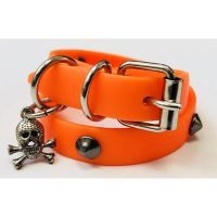 Collar cuacho hipoalergénico extra chico naranja