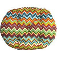 Cama ovalada diseño de botones 43 x 58 cm zigzag naranja