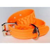 Collar de caucho hipoalergénico mediano naranja