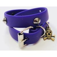 Collar de caucho hipoalergénico extra chico morado